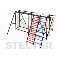 STECTER Комплекс "Царь Горы" (рукоход, скалодром, канатная сетка, лестницы с переменным шагом и канатом)