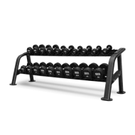 Набор обрезиненных гантелей BRONZE GYM, 27.5-50 кг - 10 пар, шаг 2,5 кг