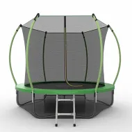 Батут для дачи EVO JUMP Internal 8ft (Green) с внутренней сеткой и лестницей + нижняя сеть