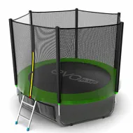 Батут для дачи EVO JUMP External 10ft (Green) с внешней сеткой и лестницей + нижняя сеть